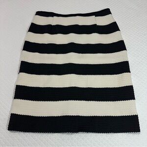 Altar’d State Black and Cream Striped Women's Skirt Sz L